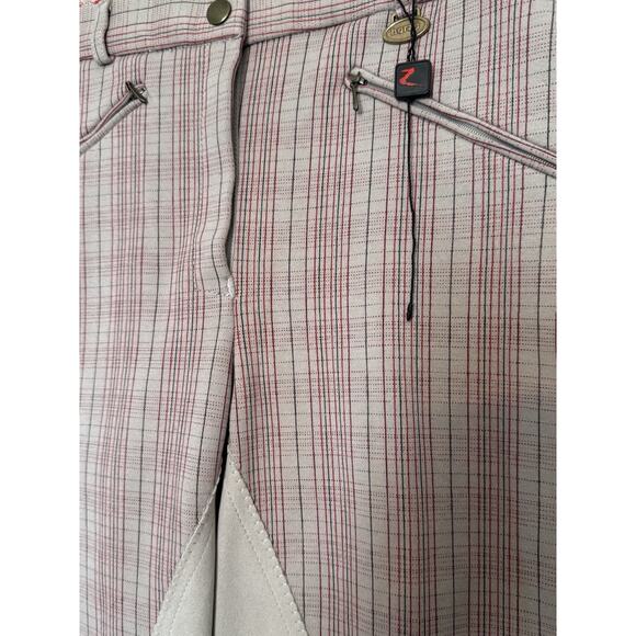 Horse Breeches Equestrian Riding Pants Pink Plaid Size 38 EU 26 US - Picture 3 of 6